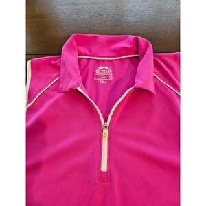 Women's Slazenger‎ S Quarter Zip Sleeveless Golf Polo Hot Pink
